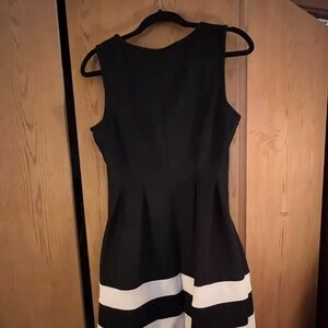 Apt. 9 Black and White Pleated Midi Dress